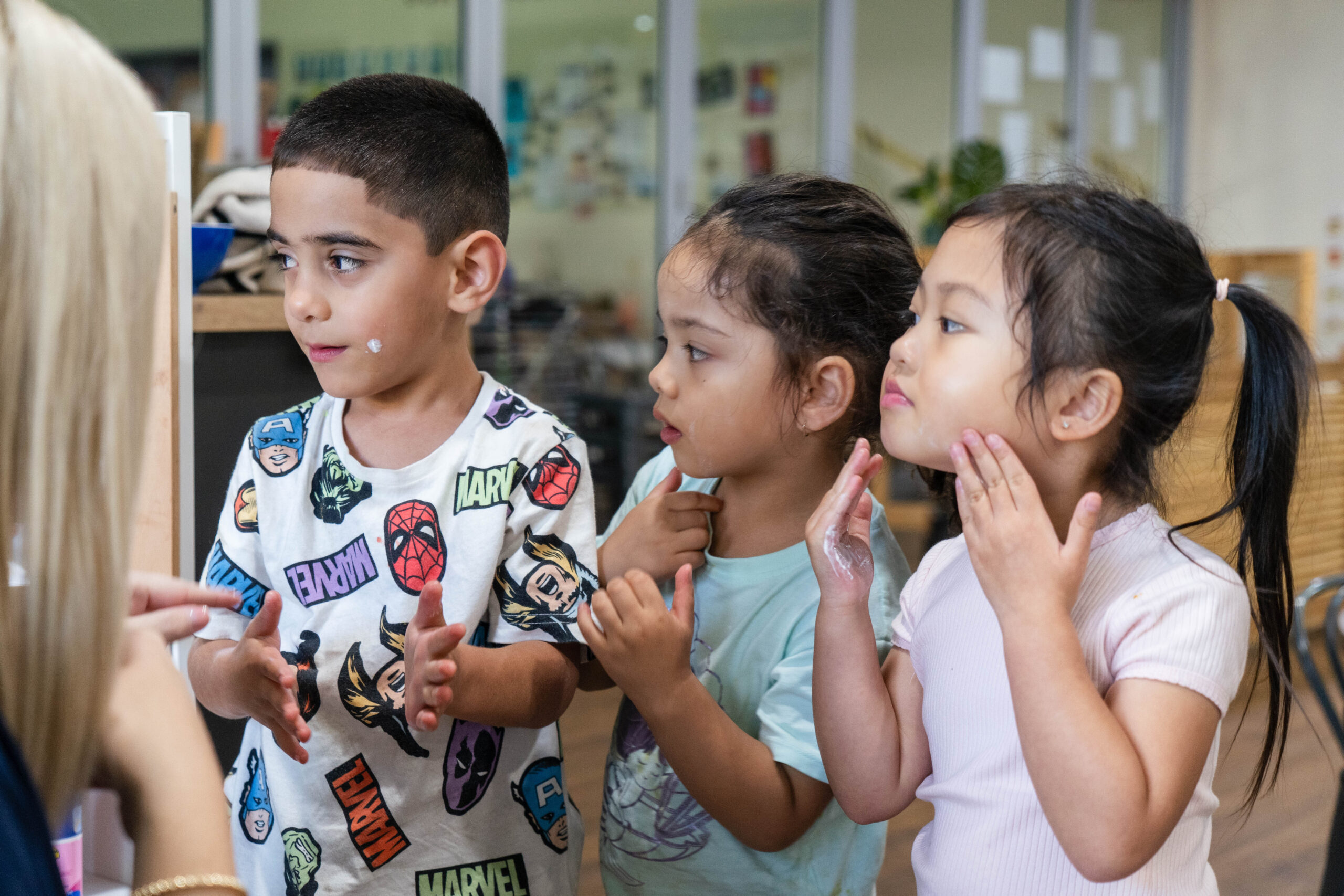 Children at Saige Early Learning are enjoying dinosaurs play. 